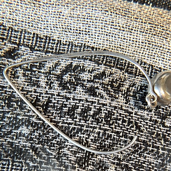 Silpada Vintage Sterling Silver larger sz drop silver bead threader earr… - Picture 5 of 10